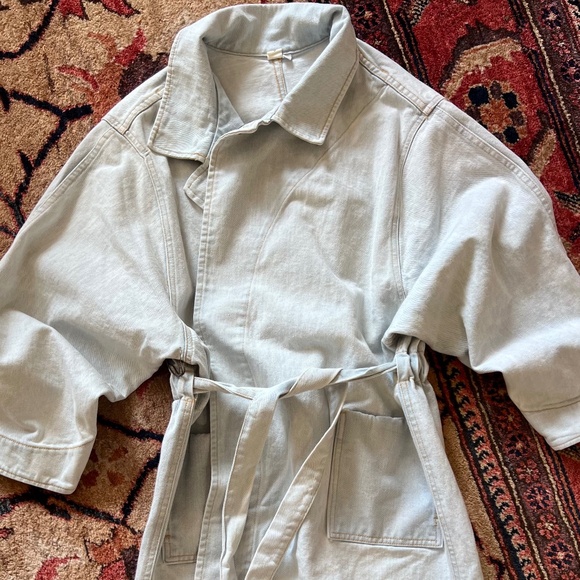 Judi Rosen Car Coat Super Bleach Indigo NWOT Size 3 - Picture 1 of 3